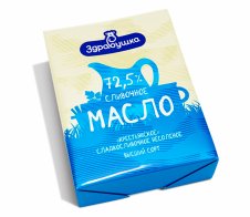 Масло «Здравушка», Крестьянское, жирн. 72,5%, 180 г